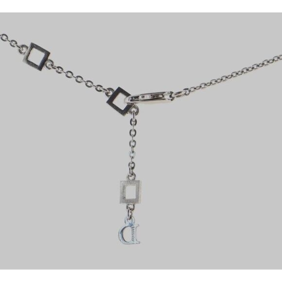 Christian Dior Vintage By John Galliano Dior Logo Silver Heart Pendant Necklace - Picture 8 of 9